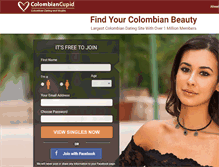Tablet Screenshot of colombiancupid.com